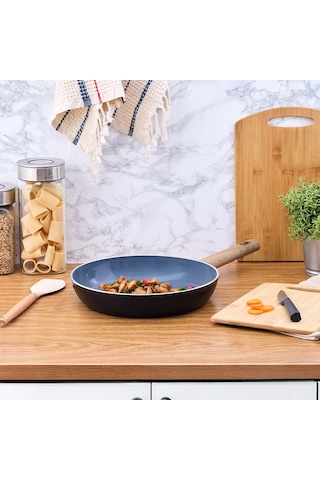 Aryıldız 28 Cm Eco Seramik Tava Siyah