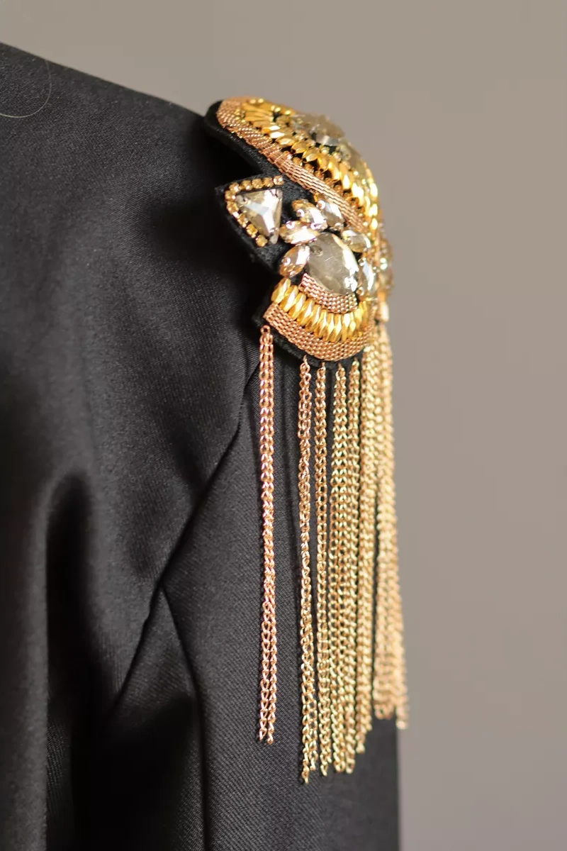 Sweet Night Omuz Askıları 2'li, Zincirli Broşlar 226185246 Altın Rengi