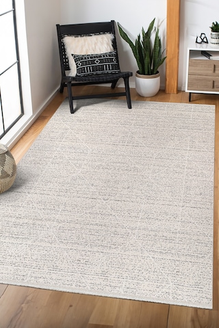 Bambu Saten Halı Kilim Salon Mutfak Koridor Yolluk Dokuma Makine Halısı Petra 4 Gri Koyu Gri Koyu Gri