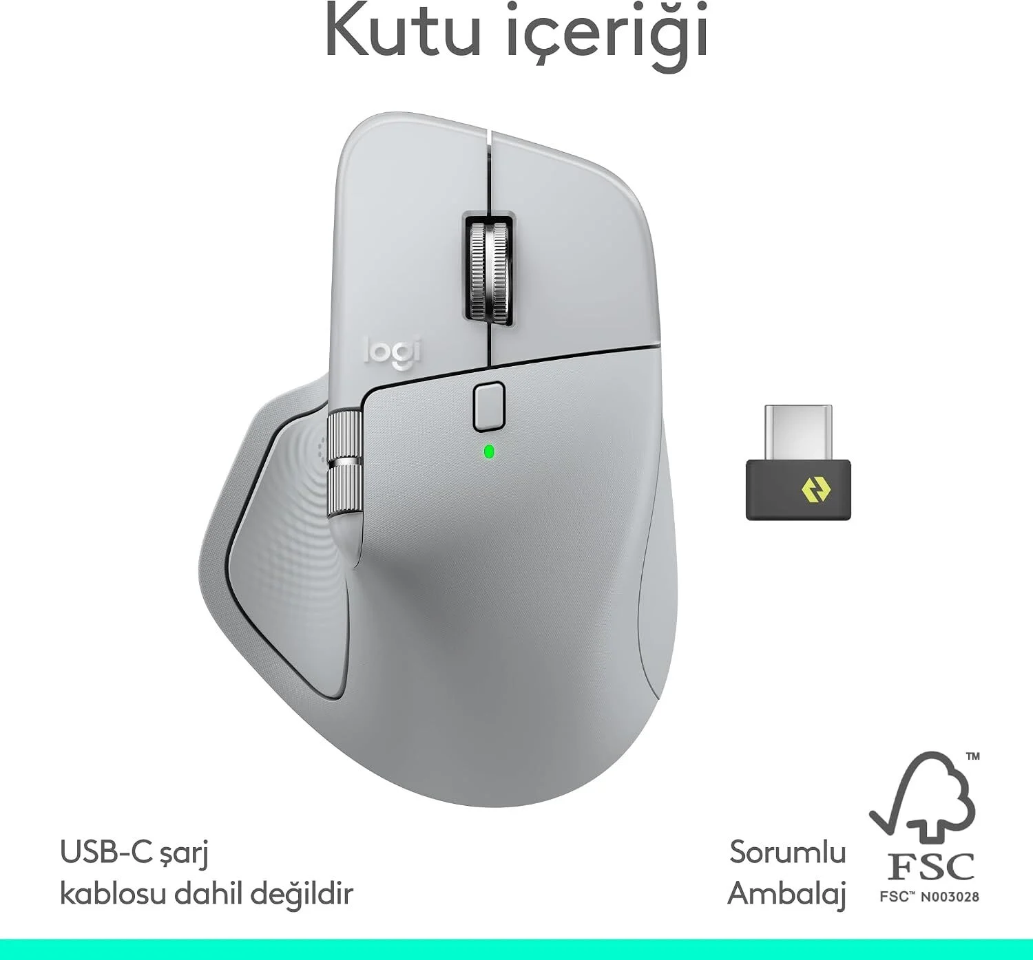 Logitech Mx Master 4 Kablosuz Performans Mouse - Gri 910-007563