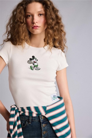 Defacto Baskılı Beyaz Kadın T-shirt G9575ax/wt32