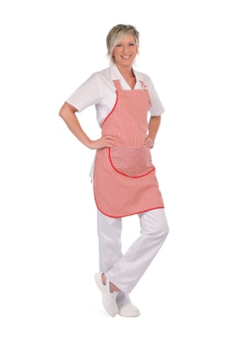 Cerva Venüs Önlük Kırmızı-beyaz