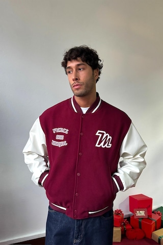 Flaw Fierce Baskılı Kolej Ceket-28538 Bordo