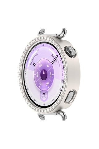 Huawei Watch Gt 6 41mm Tek Sıra Taşlı Kasa Koruyucu Ekran Koruyucusuz Teksıra