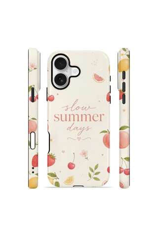 Apple iPhone Uyumlu 17 Vorian Çift Katmanlı Kılıf Slow Summer Days