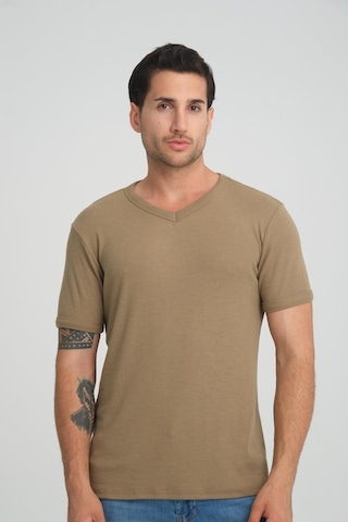 Alexander Gardi Alexandergardı Fitilli V Yaka Regular Fit T-shirt E24-74602 001