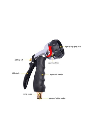 Tongxida 8 Modlu Metal-abs Bahçe Su Atıcı: Araba Yıkama Ve Sulama İçin Ayarlanabilir Buhar Ateşi