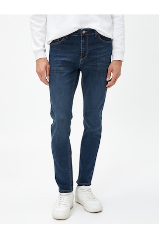 Koton Skinny Fit Kot Pantolon - Michael Jean Orta İndigo 4wam40138nd