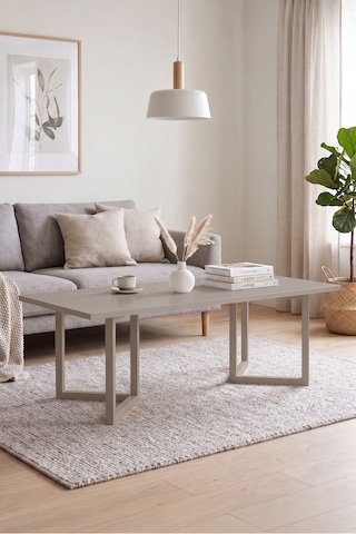 Yurudesign Blom Orta Sehpa Kayın Ahşap Ayaklı 120x60cm Kumsal Bl3-co