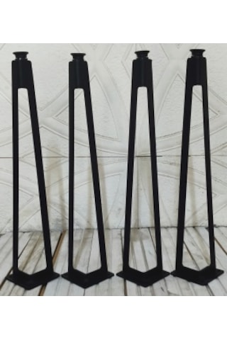 4'lü Dekoratif Metal Firkete Sehpa Ayağı (44 cm Yükseklik)