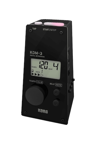 Korg Kdm-3-wh Dijital Metronom, 120 Saat Pil Ömrü, Otomatik Kapanma, Ayarlanabilir Tempo Tuner & Metronom Siyah
