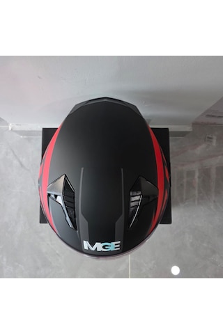 Çenesiz Kask Jk528-1 Mge Vizörlü Mat Siyah Kırmızı L Mat Kırmızı - Siyah