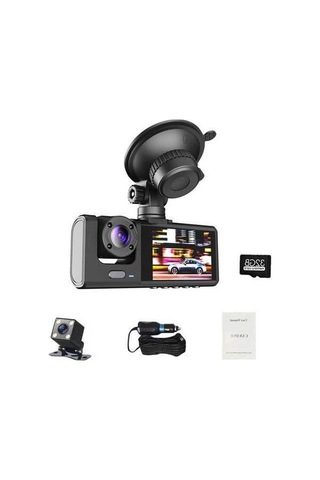 Tongxida 3 Kameralı 1080p Araç Kamerası: Gece Görüşlü, Wifi Bağlantılı, 140 Geniş Açı, 32gb Hafıza Kartı Dahil, Ipx6 Koruma