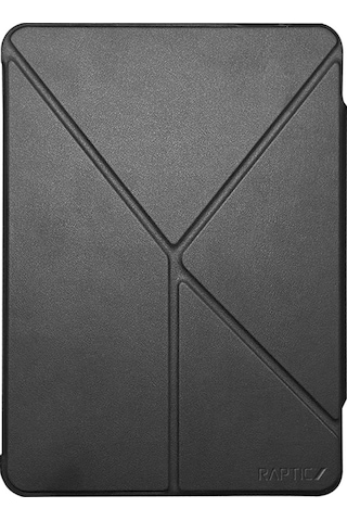 Apple Uyumlu iPad, Air 13 2025 Raptic Clear Folio Airbagli Şeffaf Kapaklı Katlanabilir Standlı Kılıf Siyah
