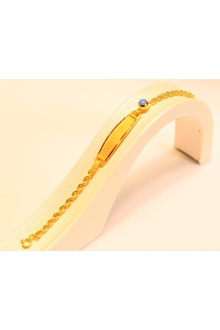 Altın Halat Zincir Bebek Künyesi Guler10000327 Sarı Altın