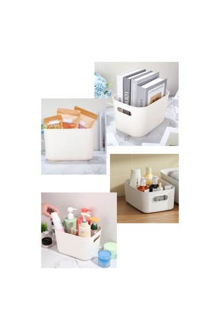 Meleni Home 4'lü Organizer Kutu Seti - 4 Lt Çok Amaçlı Düzenleyici - Dekoratif Saklama Kutusu