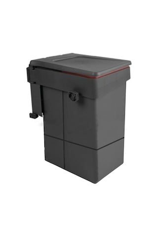 Almital Mobilya Metali Kapağa Monte Çöp Kutusu Antrasit 20 Litre -9072210656316 Antrasit