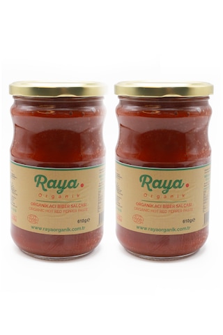 Raya Organik Organik Acı Biber Salçası 2'li Set 610gr 2 610 G