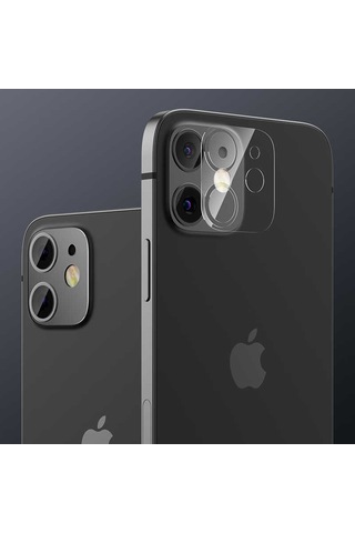Apple Uyumlu iPhone 12 Mini Soft Kamera Lens Koruyucu Cam Renksiz
