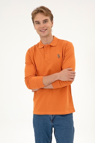 U.S. Polo Assn. Erkek Regular Fit Polo Yaka Bakır Basic Sweatshirt 50313772-VR182