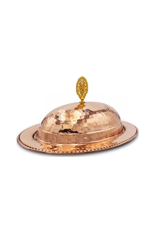 Sunumluk Kayık Model 35 Cm Bakır Kırmızı Kırmızı