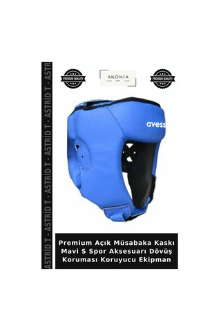 Premium Açık Müsabaka Kaskı Mavi S Spor Aksesuarı Dövüş Koruması Koruyucu Ekipman