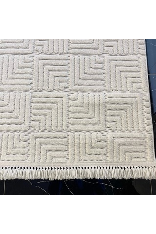 Hoom Rugs Design 1062 Krem Yumuşak Dokulu Desensiz İskandinav Halı Krem