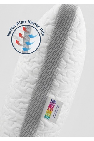 2 Adet Klimalı Silikon Yastık - Daycool Serisi - 2 X 800 Gram Klimalı Kapitone Silikon Yastık Beyaz