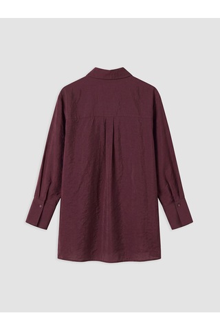 Lcw Modest Bordo Modal Karışımlı Bağlamalı Kadın Gömlek Tunik