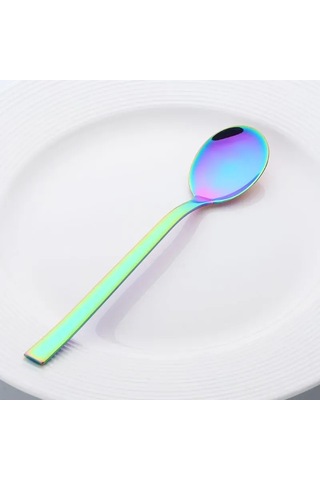 Lemestar Stüdyo Çelik Salata Servis Seti - Hafif, Dayanıklı Ve Şık Multicolor Tasarım, 14.6 Cm Uzunluk, 75 Gr Ağırlık, Yetişkinler İçin Mükemmel Tabak Ürünü Renkli