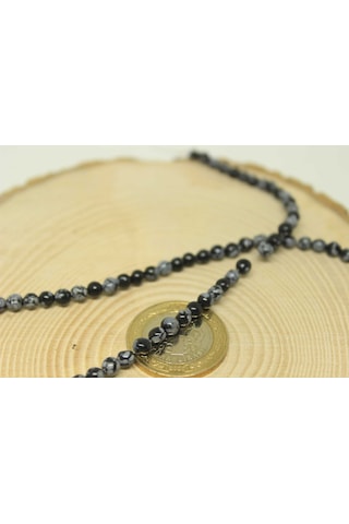 Kar Tanesi Obsidyen Taşı 4-4.5mm aralığı/5 adet Pembe