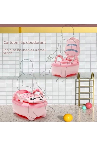 Maiyame Ev Kullanıma Uygun Çocuk Tuvaleti - Kız Erkek Çocuklar İçin Konforlu Kişisel Tuvalet Gök Mavisi + Fırça Hediyeli