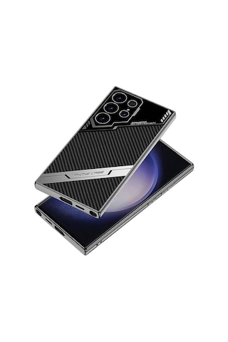 Galaxy S23 Ultra Uyumlu Kılıf Kamera Korumalı Karbon Tasarım Zore Yeni Seri Procase Kapak-siyah Karb Siyah Karbon