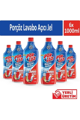 Lavabo Açıcı Jel 1000 Ml X 6 Adet