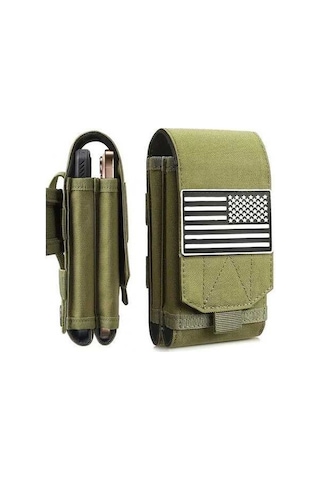 Trendooze Gaojunshop01 Siyah Bayraklı Cep Telefonu Kılıfı Kemer Seti Ve Çanta