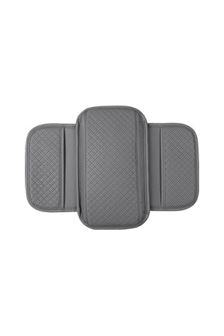 Gri Seametal Araba Kol Dayama Minderi Merkezi Konsol Kutusu Ped Koruyucu Kaymaz Yumuşak Yan Depolama Cepler Kapak Araba Aksesuarları