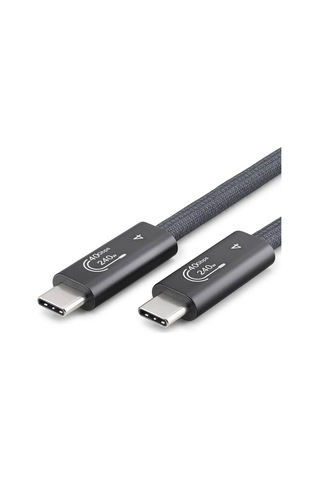 Type-c Usb4 40 Gbps 240w 8k 60 Hz Şarj Ve Data Kablosu 0.5 M Siyah Hdx7885 Evimdeyokyok