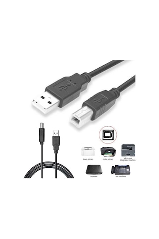 Usb Yazici Kablosu Printer Ara Kablosu Lg Epson Hp Canon Samsung Uyumlu