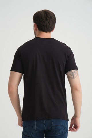 Shooter Sportwear Shooter Erkek T-shirt %100 Pamuk Minimalist Tasarım Regular Kalıp Baskılı Siyah