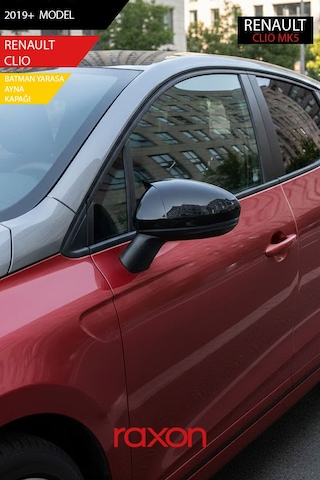 Renault Clıo Mk5 2019+ Batman & Yarasa Ayna Kapağı Parlak Piano Black Sport