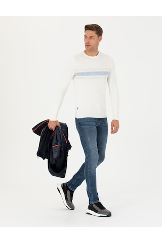 Pierre Cardin Erkek Ekru Triko Kazak 50278095-vr019 Ekru