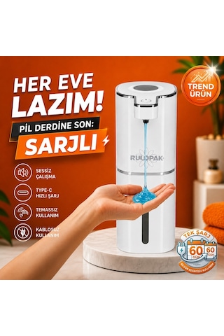 403834 Sensörlü Tezgahüstü Sıvı Sabun Dispenseri Beyaz