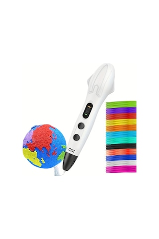 Xuweiwei Beyaz 3 Boyutlu Cizim Kalemi Seti Pla Filament Kalem Resim Kitabi Sarf Malzemeleri Kablo Cocuklar Ve Yeni Baslayanlar Icin