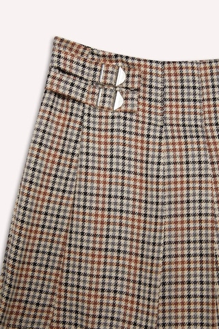 DeFacto Kız Çocuk Beli Lastikli Ekose Pileli Twill Şort Etek C9652A824AUER134 Ekru