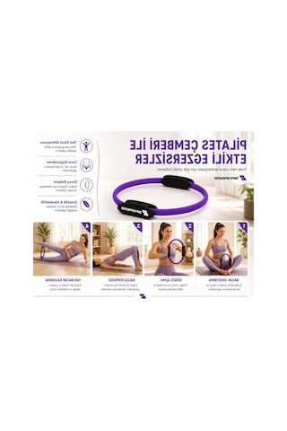 Konforlu Pedli Pilates Çemberi, 35 Cm Direnç Halkası