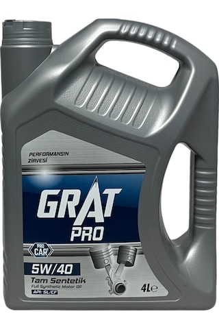 Grat Pro 5W-40 Tam Sentetik Motor Yağı 4 L
