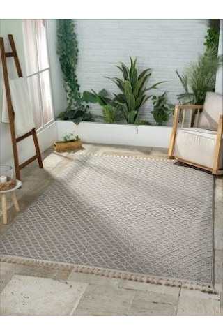 Çam Halı Solo Ef003a Bej İskandinav Tarzı Modern Desen Halı