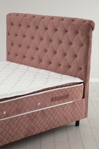 160x200 Sonata Baza+başlık+vassi Pedli Yatak Gül Kurusu