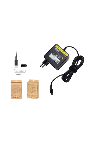 Dell Uyumlu Type-C 20V 3.25A/15V 3A/12V9V 3A/5V 3A 65W Adaptör (Usb-C)