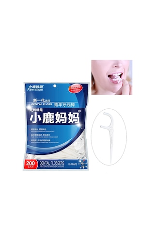 Sones Fawnmum Ultra İnce Güvenlik Düz Diş İpi Çubuğu Kemer Seçimi Kürdan İpi Taşınabilir Diş İpi Çantası